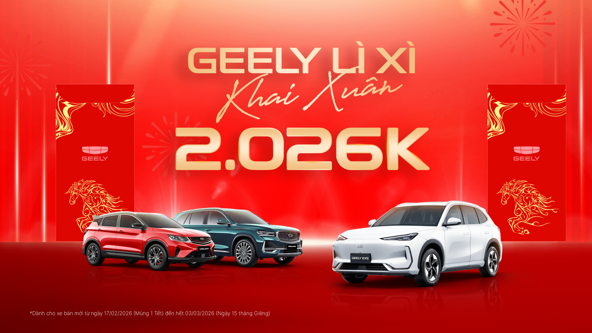 LÌ XÌ KHAI XUÂN – GEELY TRAO LỘC 2.026.000 VNĐ